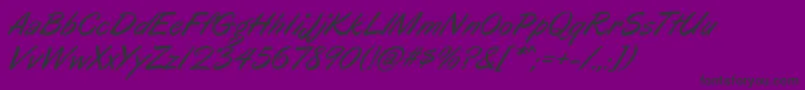 OreganoItalic Font – Black Fonts on Purple Background