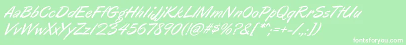 OreganoItalic Font – White Fonts on Green Background