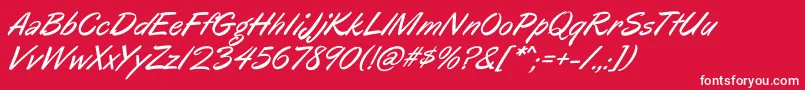 OreganoItalic Font – White Fonts on Red Background