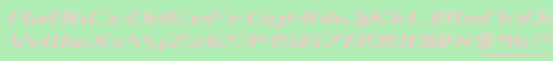 フォントConcielianlightsemital – 緑の背景にピンクのフォント