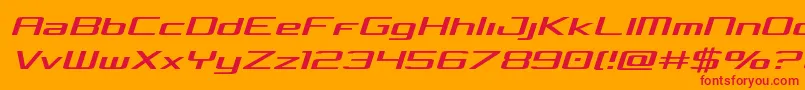 Concielianlightsemital-Schriftart – Rote Schriften auf orangefarbenem Hintergrund