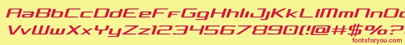 Шрифт Concielianlightsemital – красные шрифты на жёлтом фоне