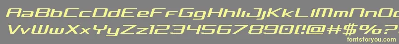 Шрифт Concielianlightsemital – жёлтые шрифты на сером фоне