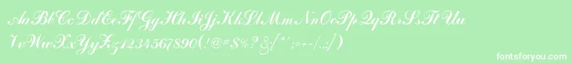 Art Font – White Fonts on Green Background