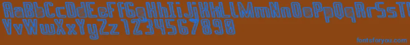 Шрифт ApuradoRoyittoSt – синие шрифты на коричневом фоне