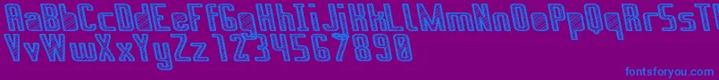 フォントApuradoRoyittoSt – 紫色の背景に青い文字