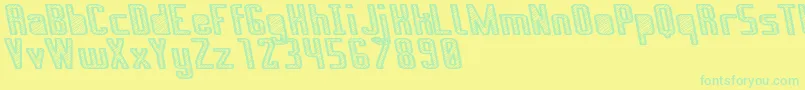 ApuradoRoyittoSt Font – Green Fonts on Yellow Background