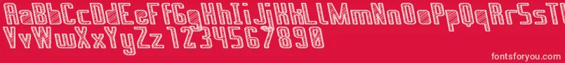 ApuradoRoyittoSt Font – Pink Fonts on Red Background