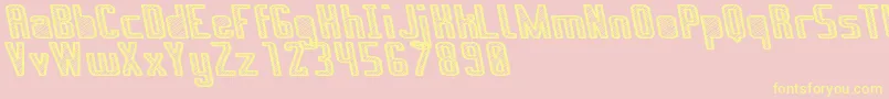 フォントApuradoRoyittoSt – 黄色のフォント、ピンクの背景