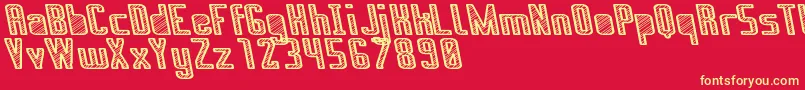 フォントApuradoRoyittoSt – 黄色の文字、赤い背景