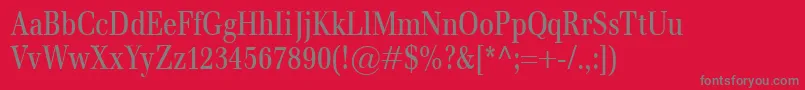 EmonaCond Font – Gray Fonts on Red Background