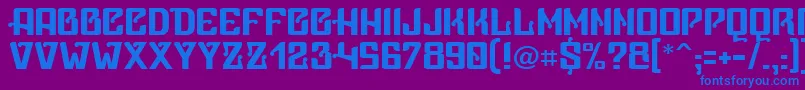 VicePresidente Font – Blue Fonts on Purple Background