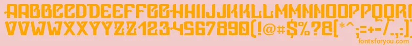 VicePresidente Font – Orange Fonts on Pink Background