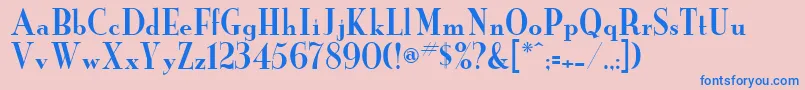 Neworder Font – Blue Fonts on Pink Background