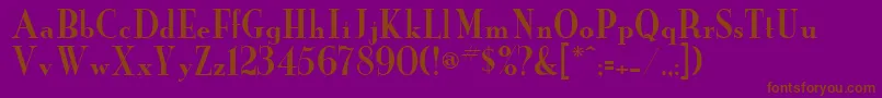 Шрифт Neworder – коричневые шрифты на фиолетовом фоне