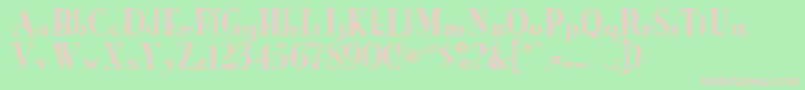 Neworder Font – Pink Fonts on Green Background