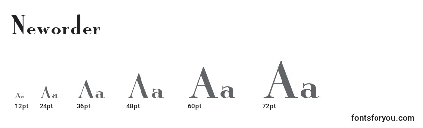 Neworder Font Sizes
