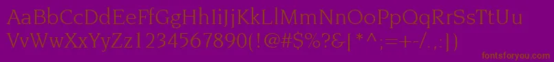 TridentSsi Font – Brown Fonts on Purple Background