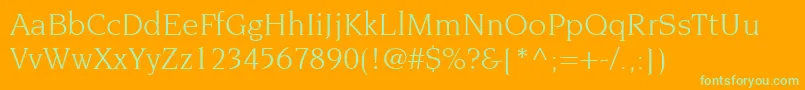 TridentSsi Font – Green Fonts on Orange Background