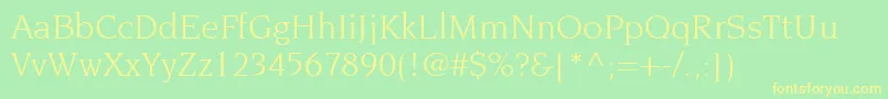 TridentSsi Font – Yellow Fonts on Green Background