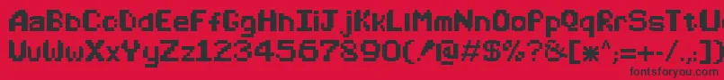 Arcadealternate Font – Black Fonts on Red Background