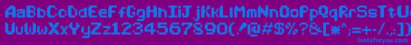 Arcadealternate Font – Blue Fonts on Purple Background