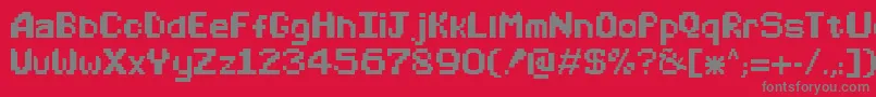 Arcadealternate Font – Gray Fonts on Red Background