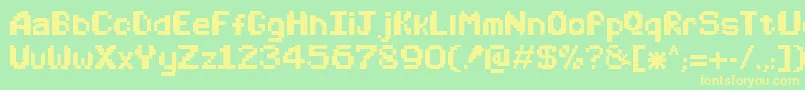 Arcadealternate Font – Yellow Fonts on Green Background