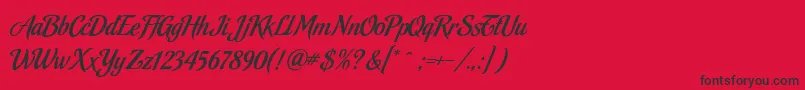 MalbeckRegular Font – Black Fonts on Red Background