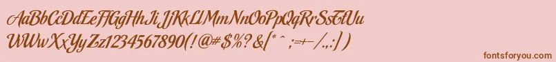 MalbeckRegular Font – Brown Fonts on Pink Background