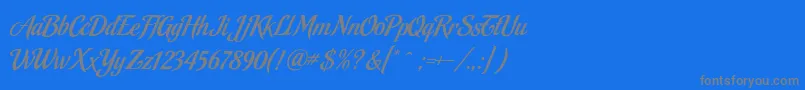 MalbeckRegular Font – Gray Fonts on Blue Background