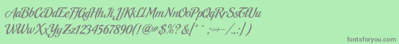 MalbeckRegular Font – Gray Fonts on Green Background