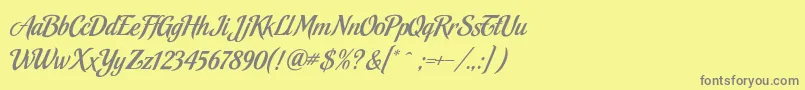 MalbeckRegular Font – Gray Fonts on Yellow Background