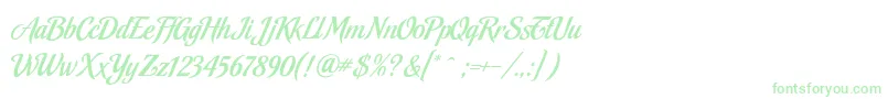 MalbeckRegular Font – Green Fonts on White Background