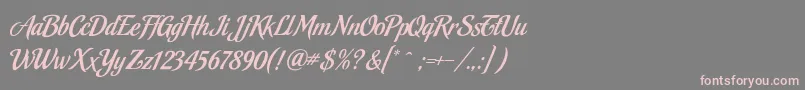 MalbeckRegular Font – Pink Fonts on Gray Background