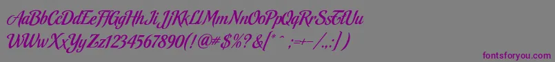 MalbeckRegular Font – Purple Fonts on Gray Background