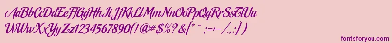 MalbeckRegular Font – Purple Fonts on Pink Background
