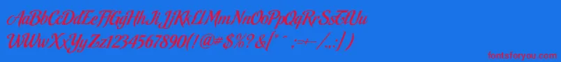 Шрифт MalbeckRegular – красные шрифты на синем фоне