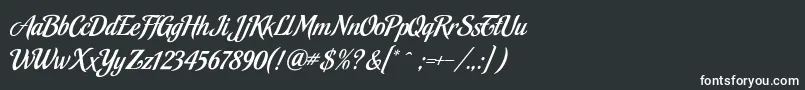 MalbeckRegular Font – White Fonts on Black Background