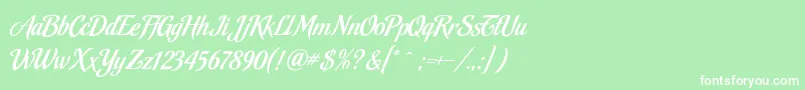 MalbeckRegular Font – White Fonts on Green Background