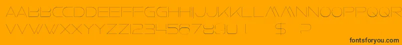 FaxineSky Font – Black Fonts on Orange Background