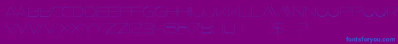 FaxineSky-Schriftart – Blaue Schriften auf violettem Hintergrund