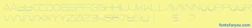 FaxineSky Font – Blue Fonts on Yellow Background
