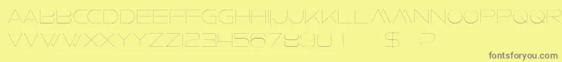 FaxineSky Font – Gray Fonts on Yellow Background