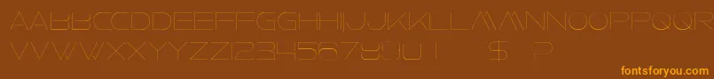 FaxineSky Font – Orange Fonts on Brown Background