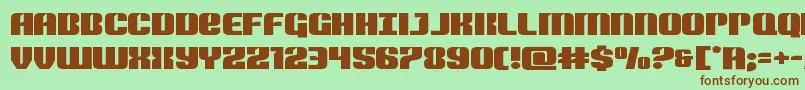 Nightwraithexpand Font – Brown Fonts on Green Background