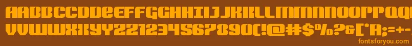 Nightwraithexpand Font – Orange Fonts on Brown Background