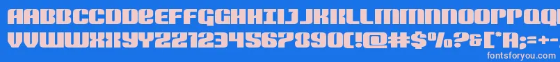 Nightwraithexpand Font – Pink Fonts on Blue Background