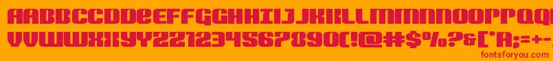 Nightwraithexpand Font – Red Fonts on Orange Background