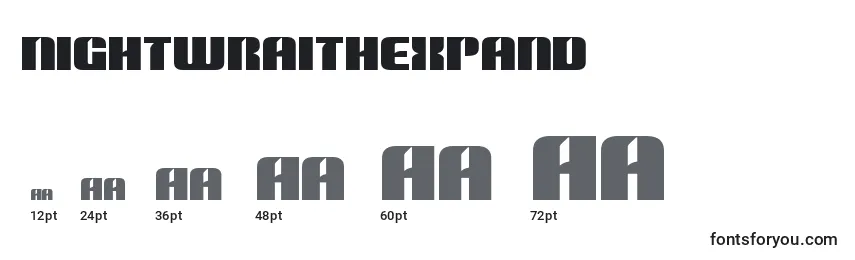 Nightwraithexpand Font Sizes